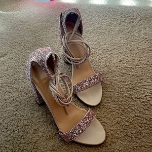 Pink Glitter Heels size 36